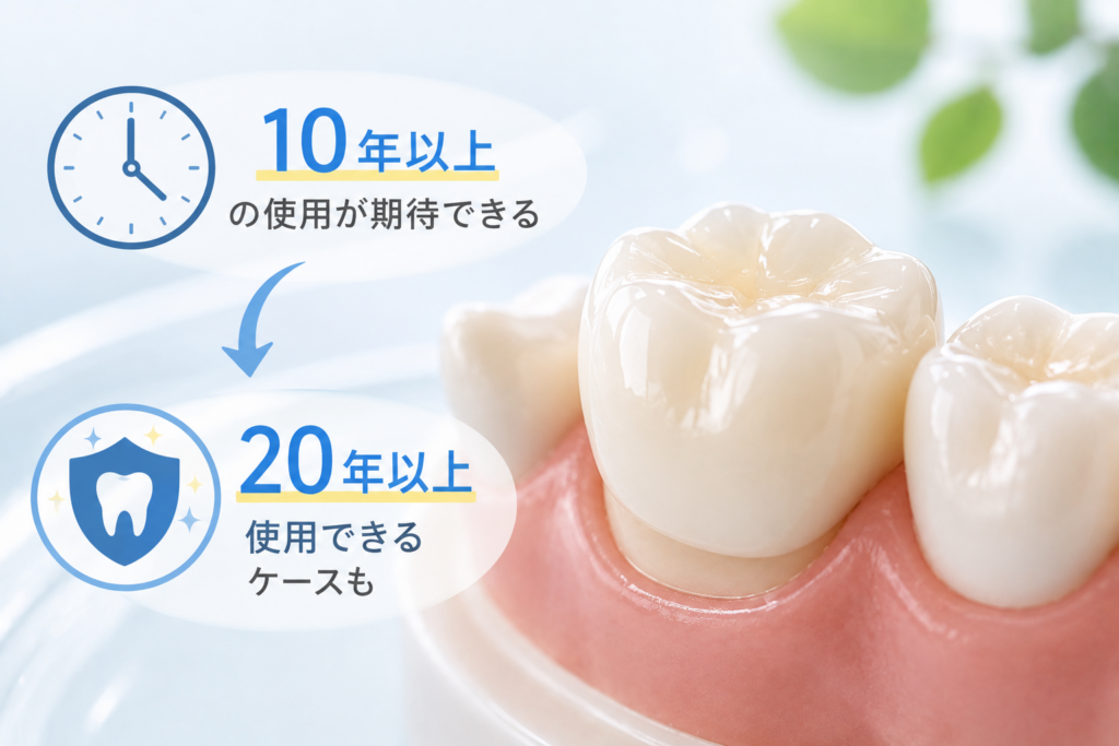 セラミックの歯の耐久性はどれくらい？種類別の耐久年数や長く使うために意識すること