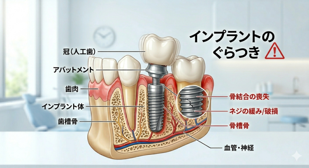 インプラントが耐用年数を迎えたときに起こる変化