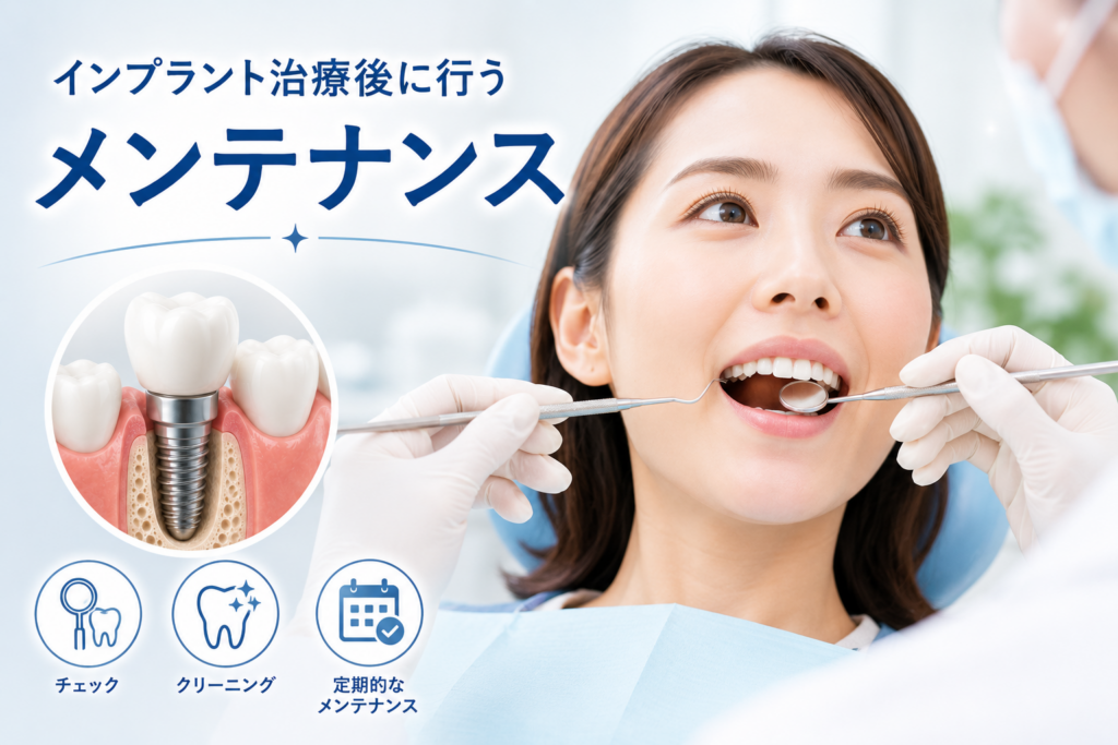 インプラント治療後に行うメンテナンスについて