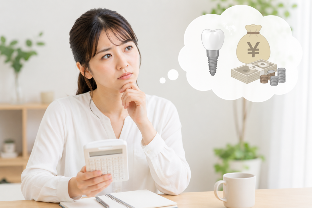 奥歯1本あたりのインプラント費用の相場