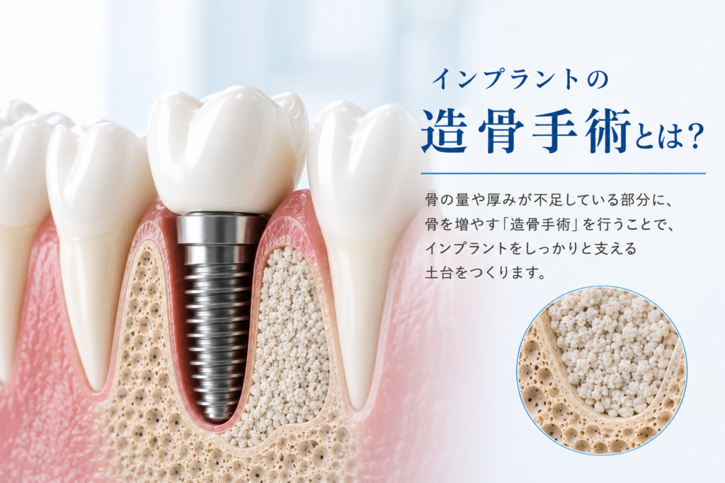 インプラントの造骨手術とは？必要になるケースや主な手術方法について